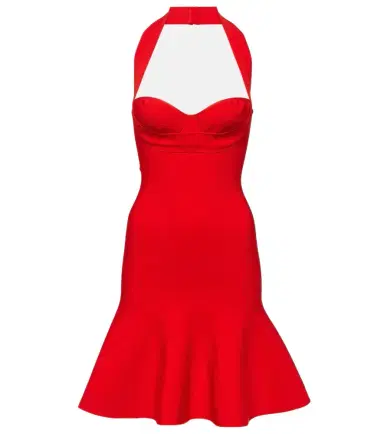 Alaïa Alaïa Ribbed-knit halterneck minidress | Thumbnail 1