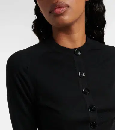 Alaïa Alaïa Cropped wool-blend cardigan | Thumbnail 4