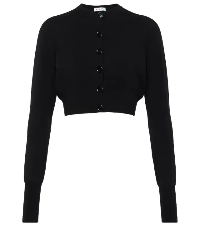 Alaia Alaïa Cropped wool-blend cardigan