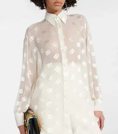 Dolce & Gabbana Burnout sheer silk shirt | Thumbnail 5