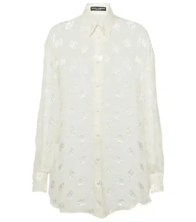 Dolce & Gabbana Burnout sheer silk shirt | Thumbnail 1