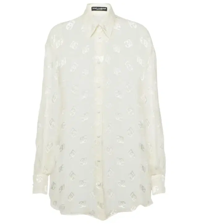 Dolce & Gabbana Burnout sheer silk shirt