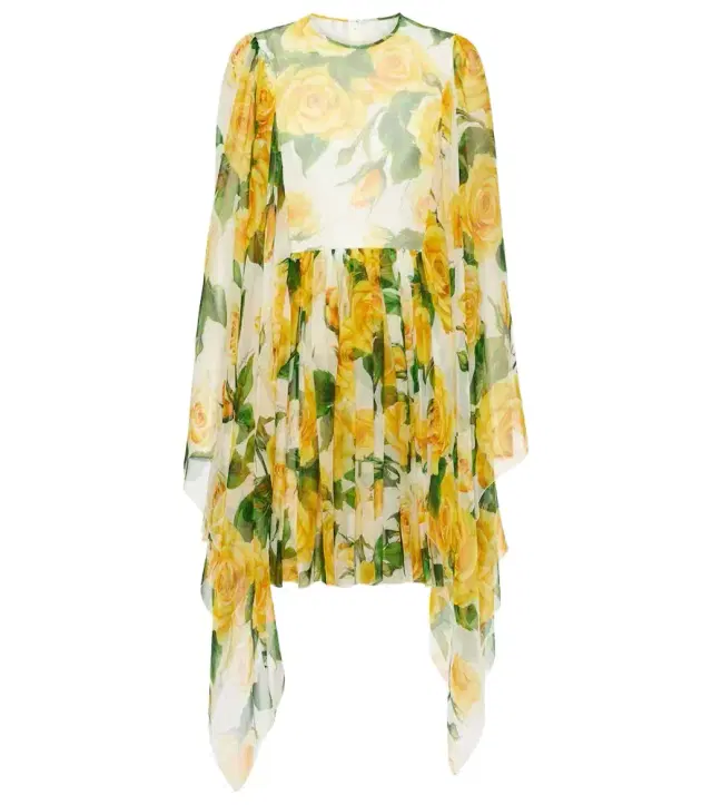 Dolce & Gabbana Floral silk chiffon minidress