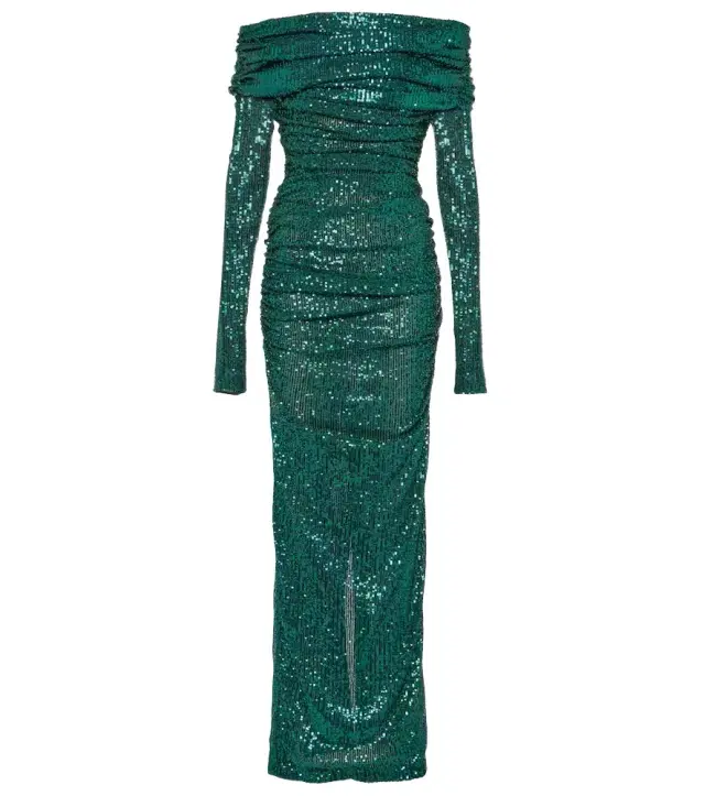 Dolce & Gabbana Off-shoulder sequined gown