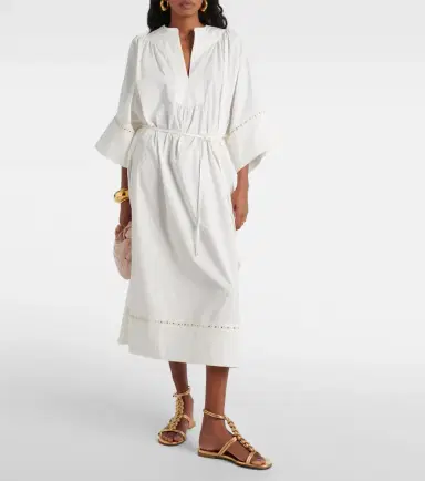 Yves Salomon Belted cotton-blend maxi dress | Thumbnail 2