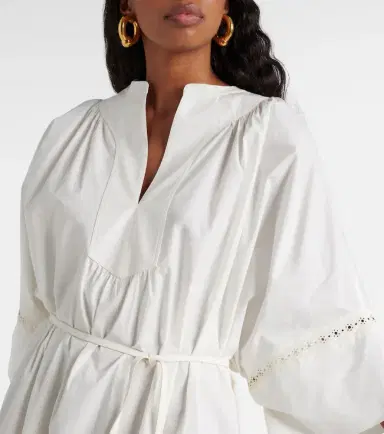 Yves Salomon Belted cotton-blend maxi dress | Thumbnail 3