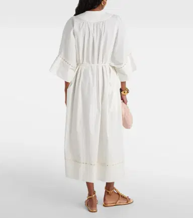 Yves Salomon Belted cotton-blend maxi dress | Thumbnail 4