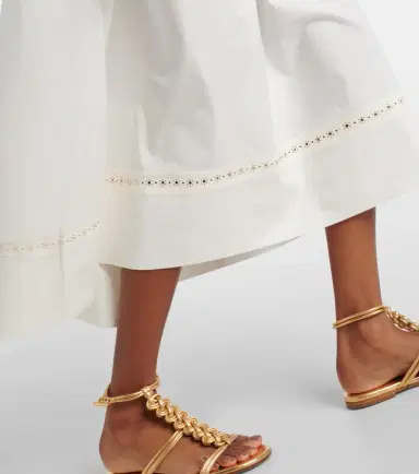 Yves Salomon Belted cotton-blend maxi dress | Thumbnail 5