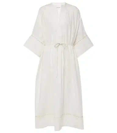 Yves Salomon Belted cotton-blend maxi dress | Thumbnail 1