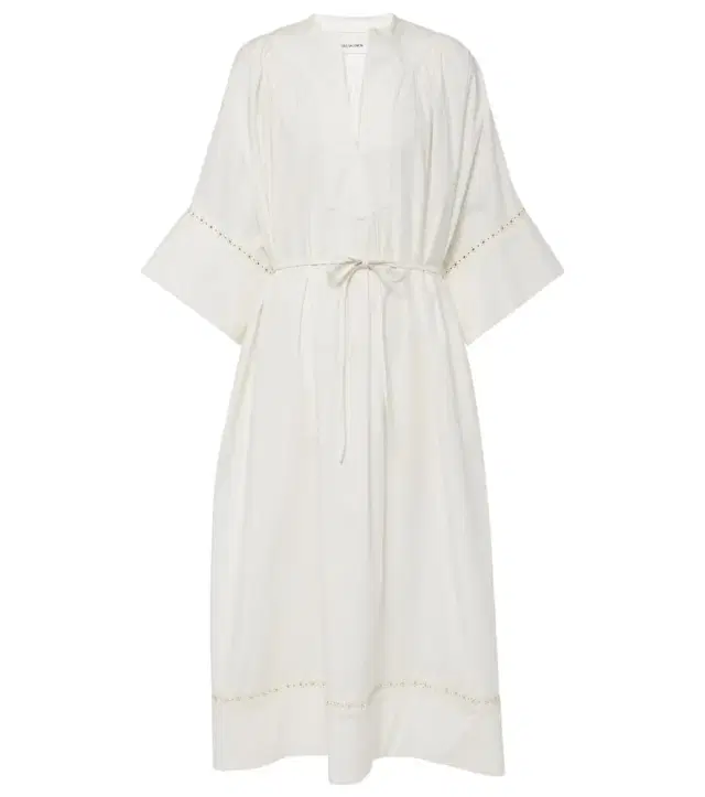 Yves Salomon Belted cotton-blend maxi dress