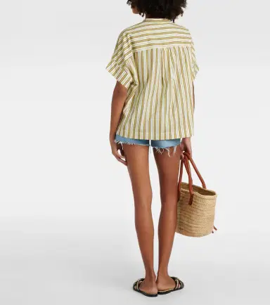 Yves Salomon Striped cotton top | Thumbnail 4