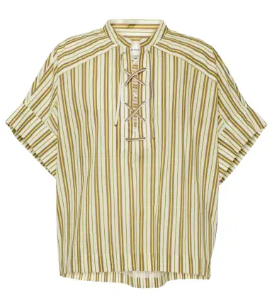 Yves Salomon Striped cotton top | Thumbnail 1