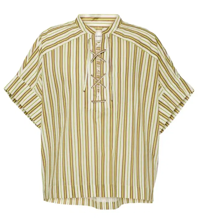 Yves Salomon Striped cotton top