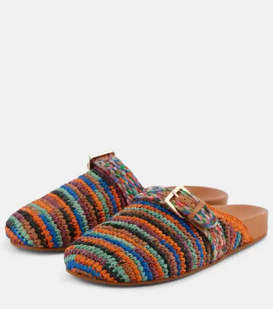 CLERGERIE Quinta crochet raffia slides | Thumbnail 2