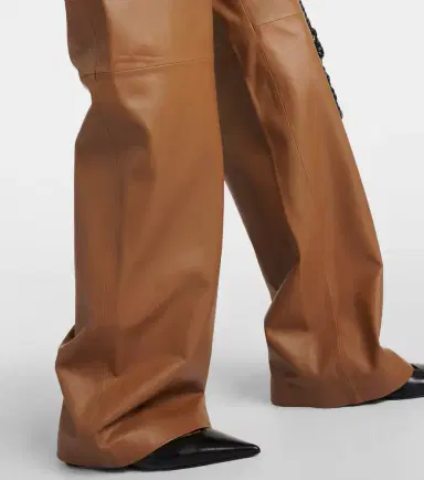 Yves Salomon High-rise leather wide-leg pants | Thumbnail 2