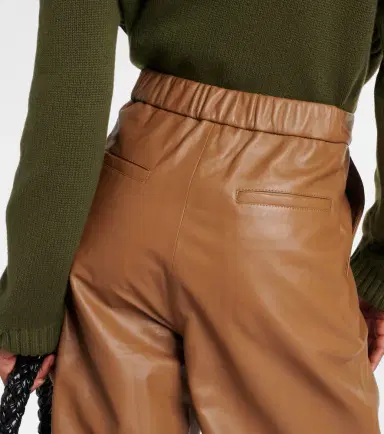 Yves Salomon High-rise leather wide-leg pants | Thumbnail 6