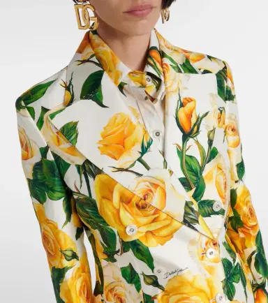 Dolce & Gabbana Turlington floral silk-blend jacket | Thumbnail 2 Dolce & Gabbana Turlington floral silk-blend jacket | Thumbnail 2