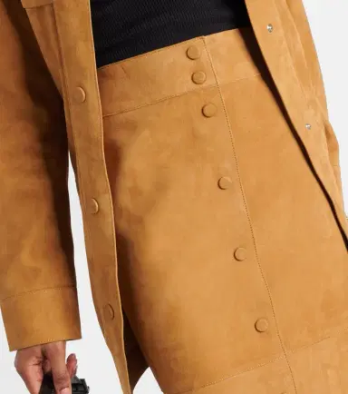 Yves Salomon High-rise leather midi skirt | Thumbnail 2