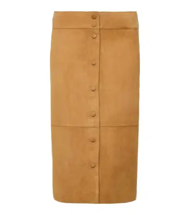 Yves Salomon High-rise leather midi skirt | Thumbnail 1