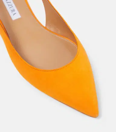 Aquazzura Purist suede slingback flats | Thumbnail 2