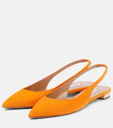 Aquazzura Purist suede slingback flats | Thumbnail 4