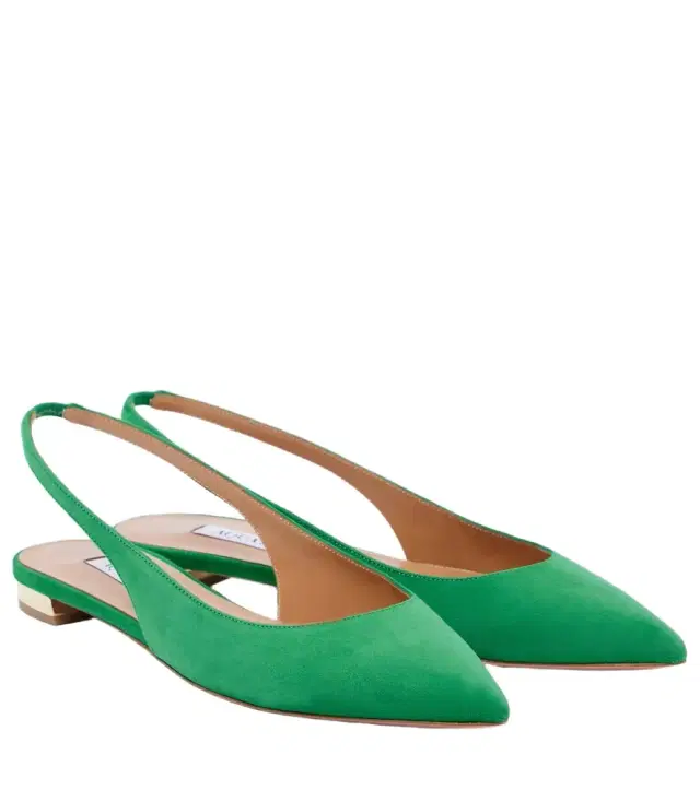 Aquazzura Purist suede slingback flats