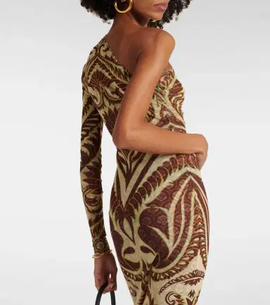 Etro One-shoulder printed midi dress | Thumbnail 2