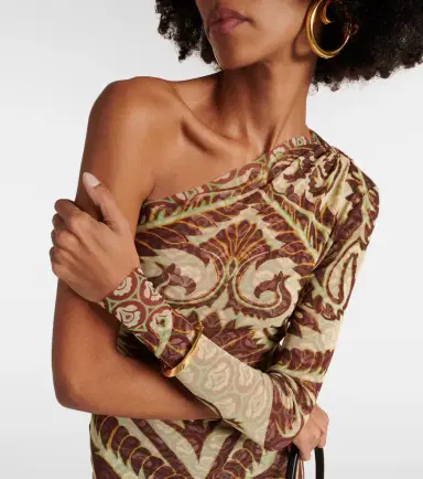 Etro One-shoulder printed midi dress | Thumbnail 4