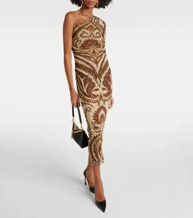 Etro One-shoulder printed midi dress | Thumbnail 5