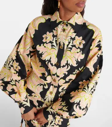 Etro Printed cotton-blend maxi shirt dress | Thumbnail 3