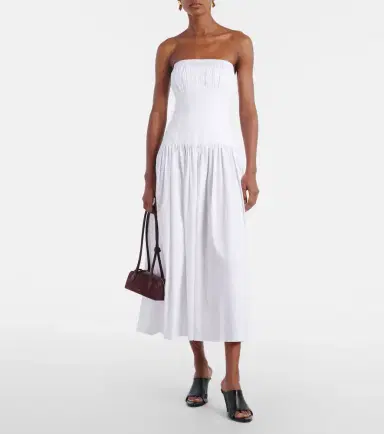 Tove Lauryn strapless cotton-blend midi dress | Thumbnail 2