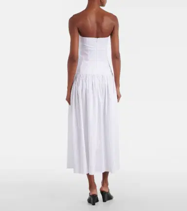 Tove Lauryn strapless cotton-blend midi dress | Thumbnail 3