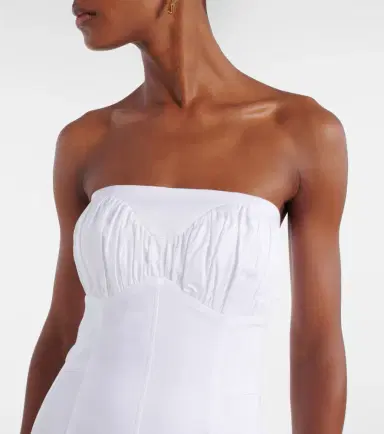 Tove Lauryn strapless cotton-blend midi dress | Thumbnail 4