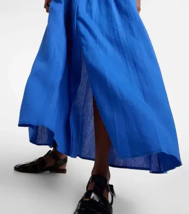 Gabriela Hearst Elea puff-sleeve linen maxi dress | Thumbnail 4