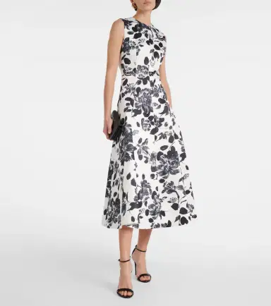 Emilia Wickstead Mara floral twill midi dress | Thumbnail 2