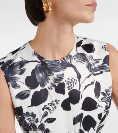 Emilia Wickstead Mara floral twill midi dress | Thumbnail 4
