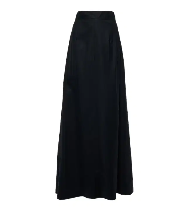 Plan C Mid-rise cotton maxi skirt