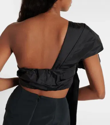 Simone Rocha Floral-appliqué draped crop top | Thumbnail 5