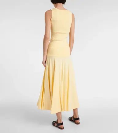 Plan C Pleated knit midi skirt | Thumbnail 3