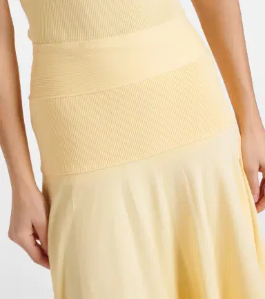 Plan C Pleated knit midi skirt | Thumbnail 5
