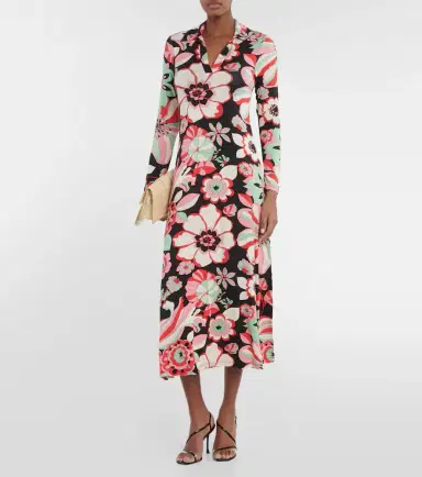 Rixo Tillie floral jersey midi dress | Thumbnail 2