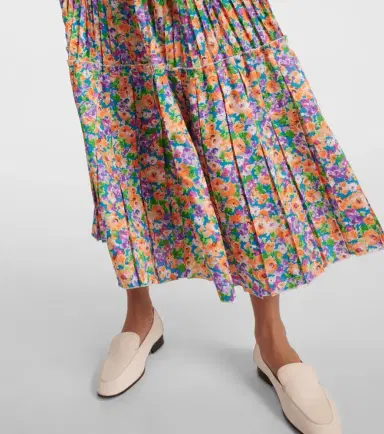 Plan C Floral pleated midi dress | Thumbnail 2
