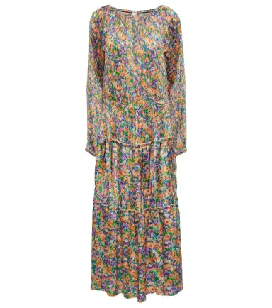 Plan C Floral pleated midi dress | Thumbnail 1