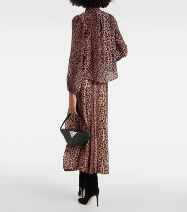 Rixo Moss leopard-print silk blouse | Thumbnail 3