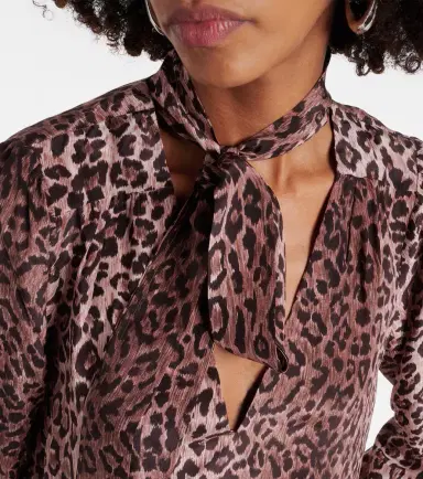Rixo Moss leopard-print silk blouse | Thumbnail 5