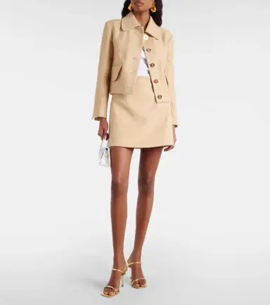 Patou High-rise cotton-blend tweed miniskirt | Thumbnail 3