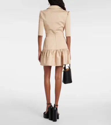 Patou Ruffled cotton gabardine miniskirt | Thumbnail 4