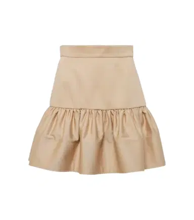 Patou Ruffled cotton gabardine miniskirt | Thumbnail 1