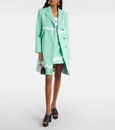 Patou Single-breasted cotton-blend tweed coat | Thumbnail 2