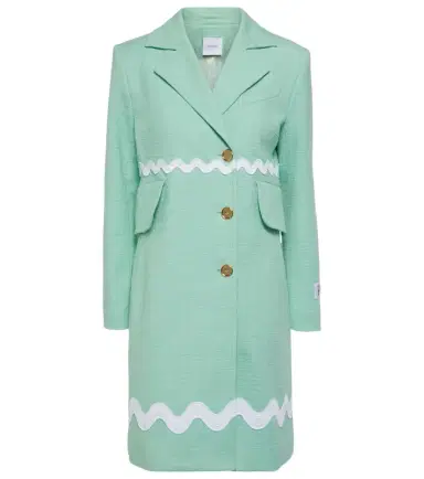 Patou Single-breasted cotton-blend tweed coat | Thumbnail 1